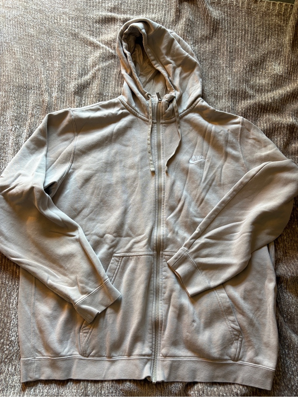 XL Cream Nike Funnel Neck Zip-Up